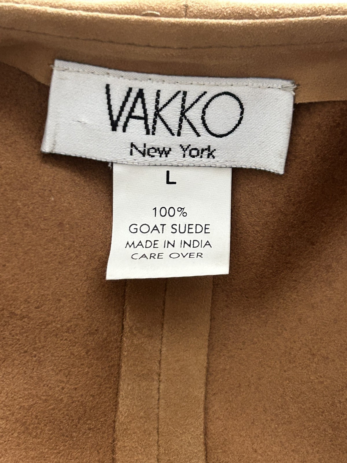 VINTAGE 1980’S VAKKO LEATHER SUEDE TOP NWT LARGE