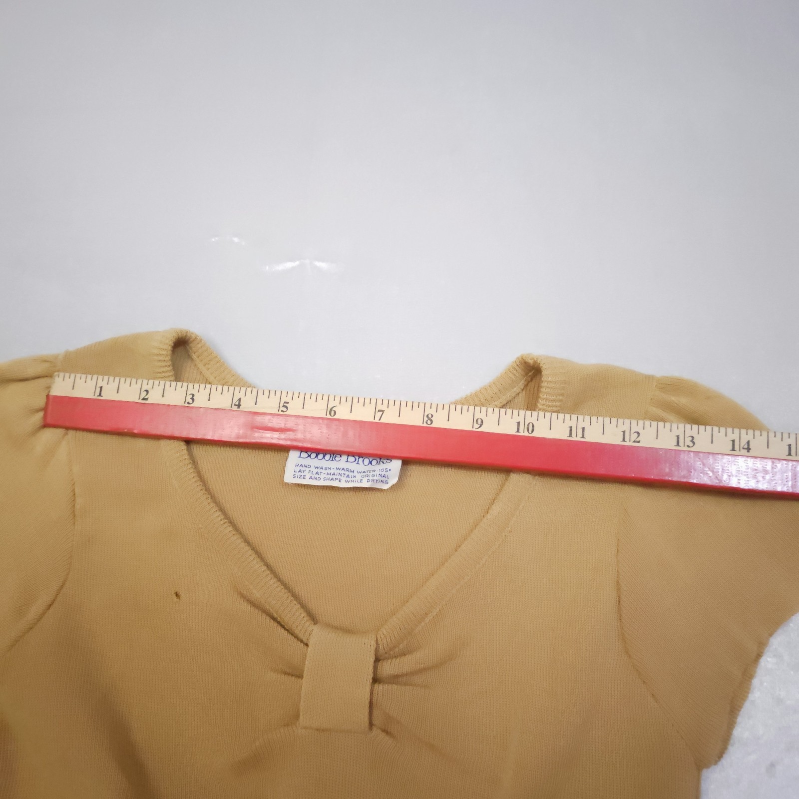 Vtg Bobbie Brooks 70s Knit Crop Top Distressed Festival Boho Sm Tan Beige As Is