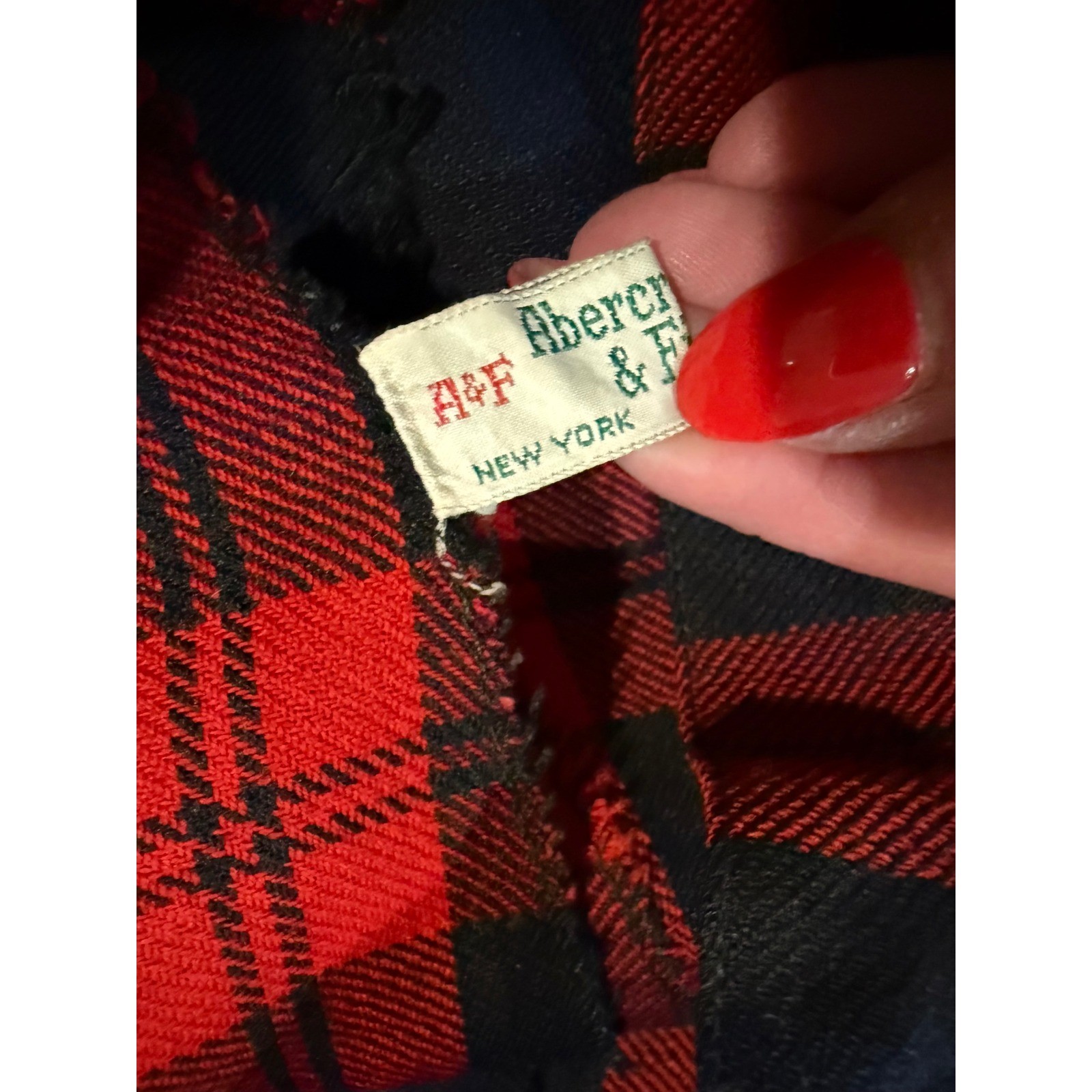 Vintage Abercrombie & Fitch Florence Walsh Plaid Fringe Kilt Skort Red
