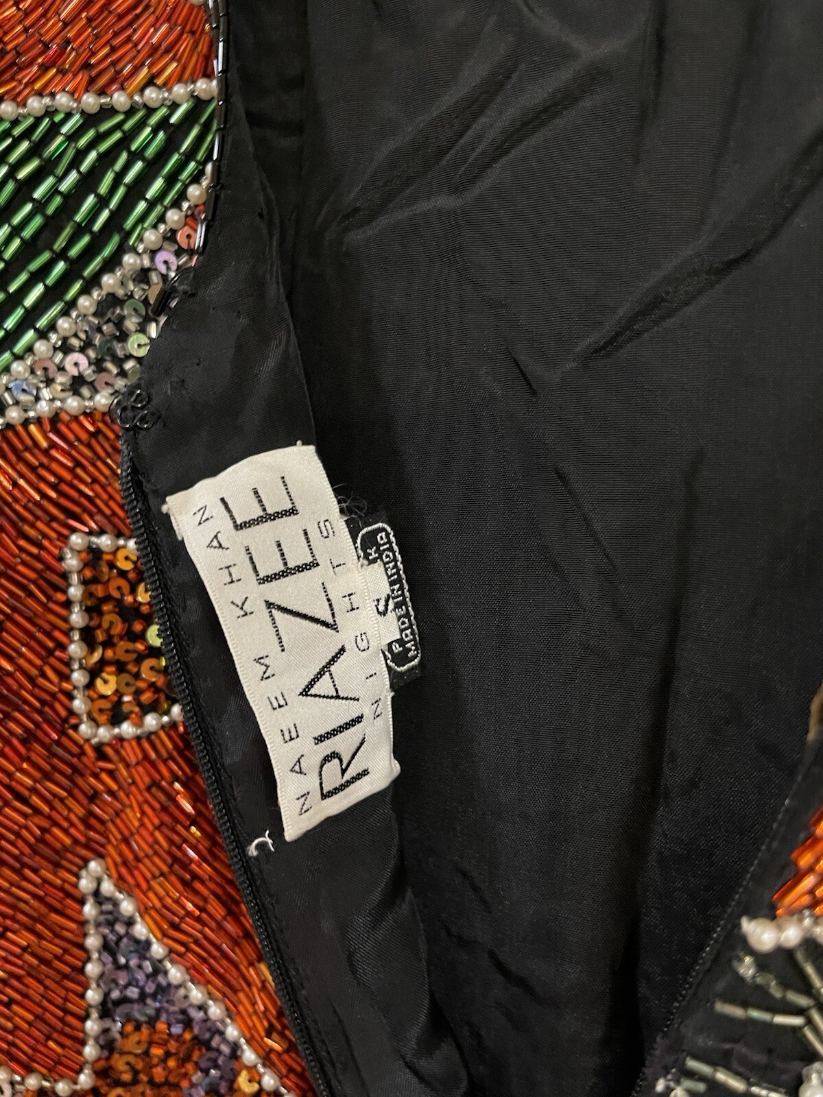 Vintage 80’s Designer Naeem Khan Riazee Nights Beaded Sequin Cocktail Dress