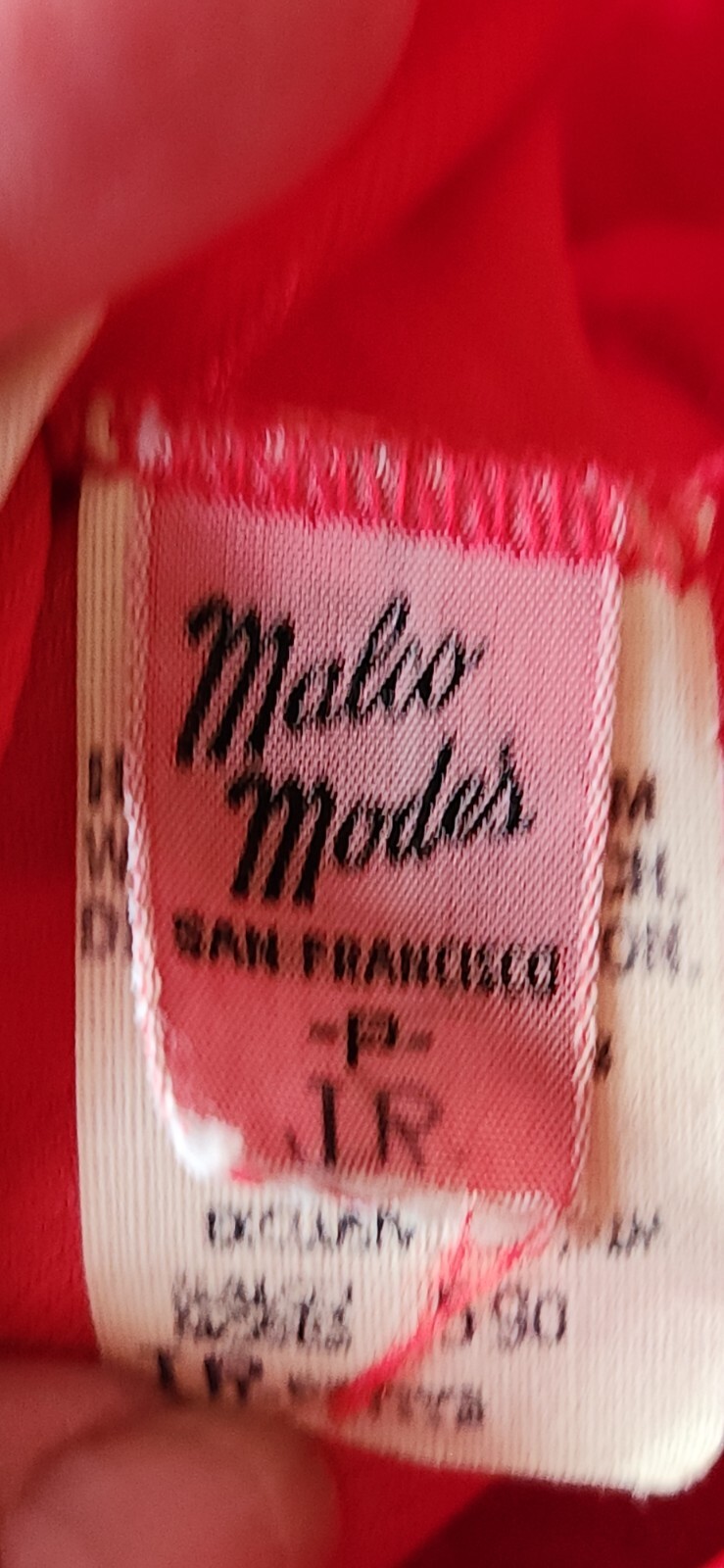 VTG 60’s MALCO MODES RED CHIFFON RUFFLED TIERED PETTICOAT SLIP USA Vanity Fair S