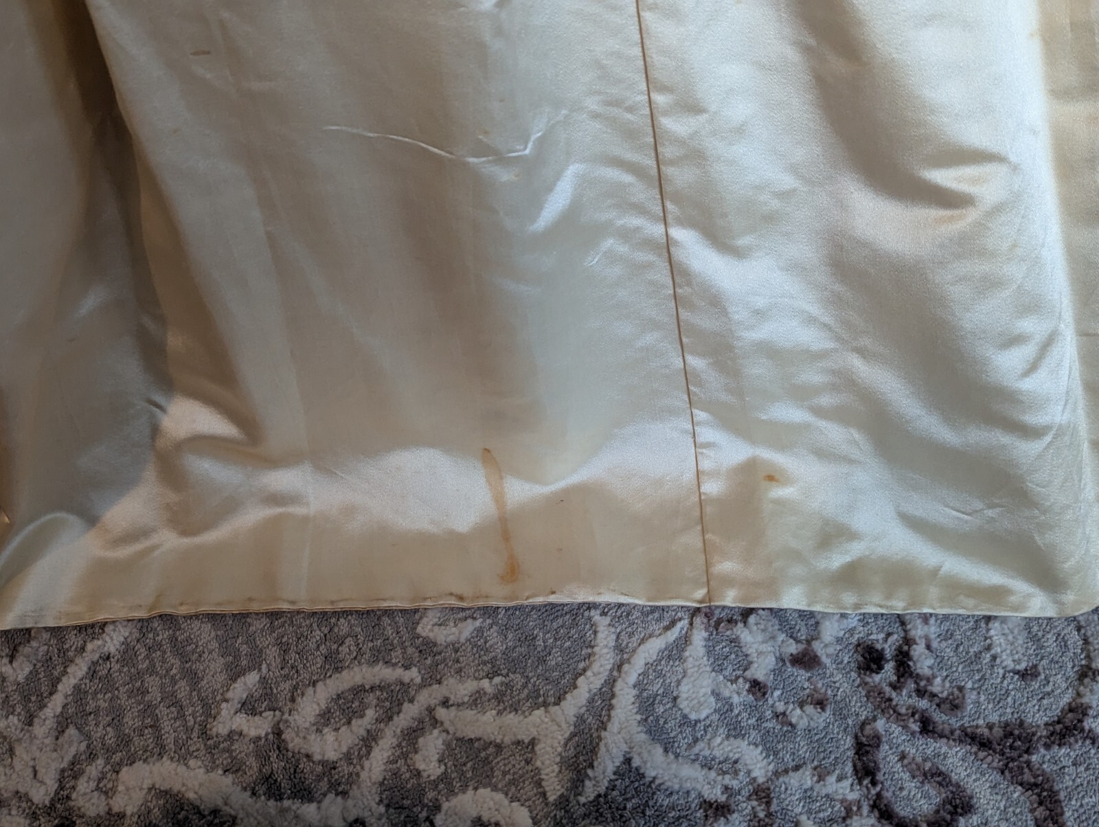 RARE Elegant Antique ca 1850’s Silk/Satin Wedding Dress Gown Handmade Museum