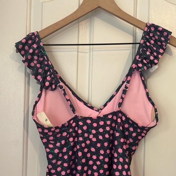 NWT Aerie | Floral Ditsy Print Ruffle One Piece Full Coverage Swimsuit Medium