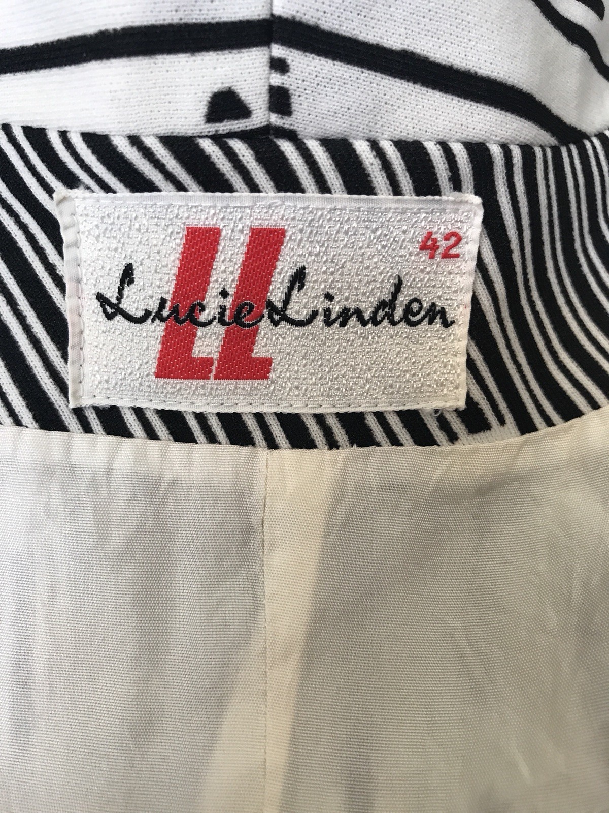 Vintage Lucie Linden floral print button front dress size 42