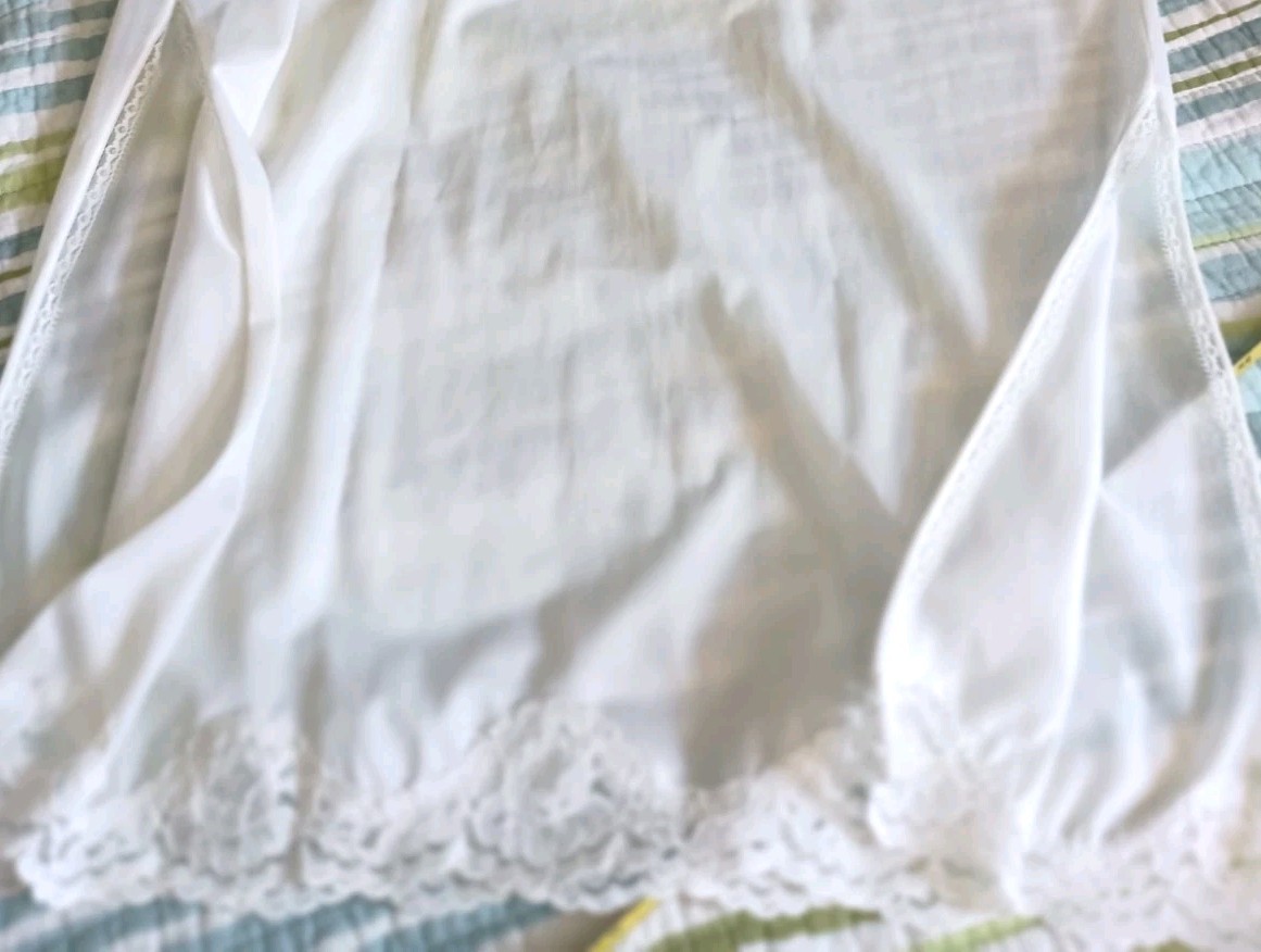 Vtg Philmaid MCM White Nylon Slip Size S 33 1/2″ Long