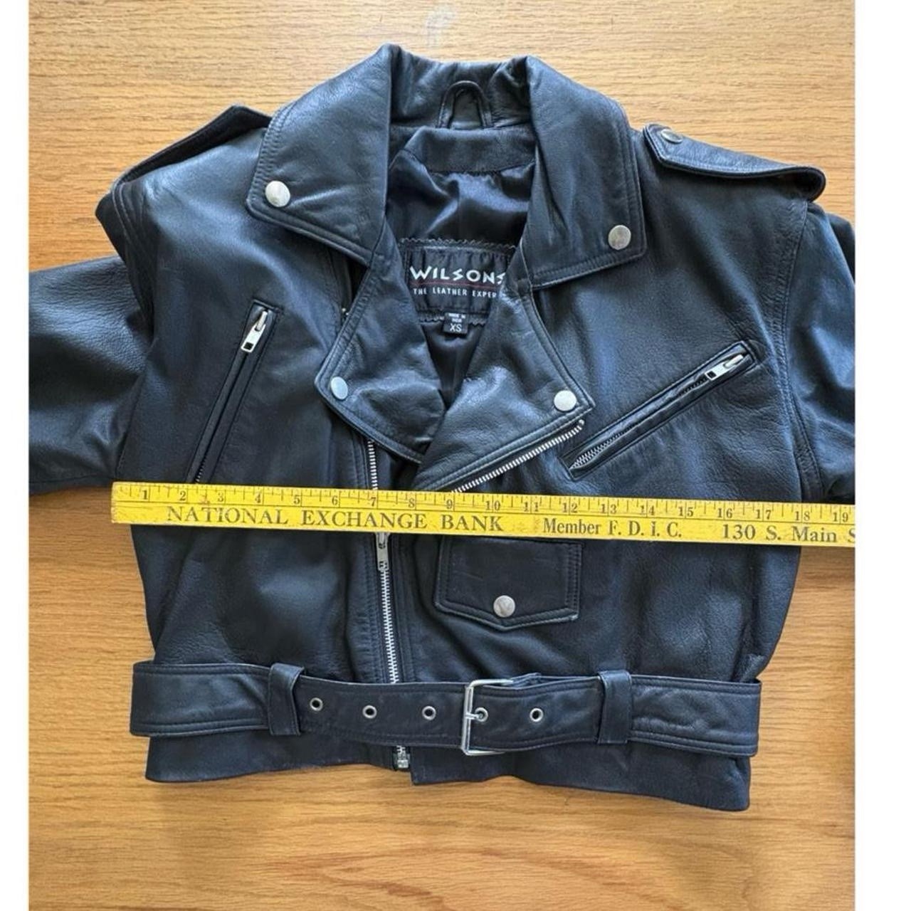 Vtg Wilson’s Leather Moto Jacket Cropped XS Biker Motorcycle 90s Punk Grunge Wmn