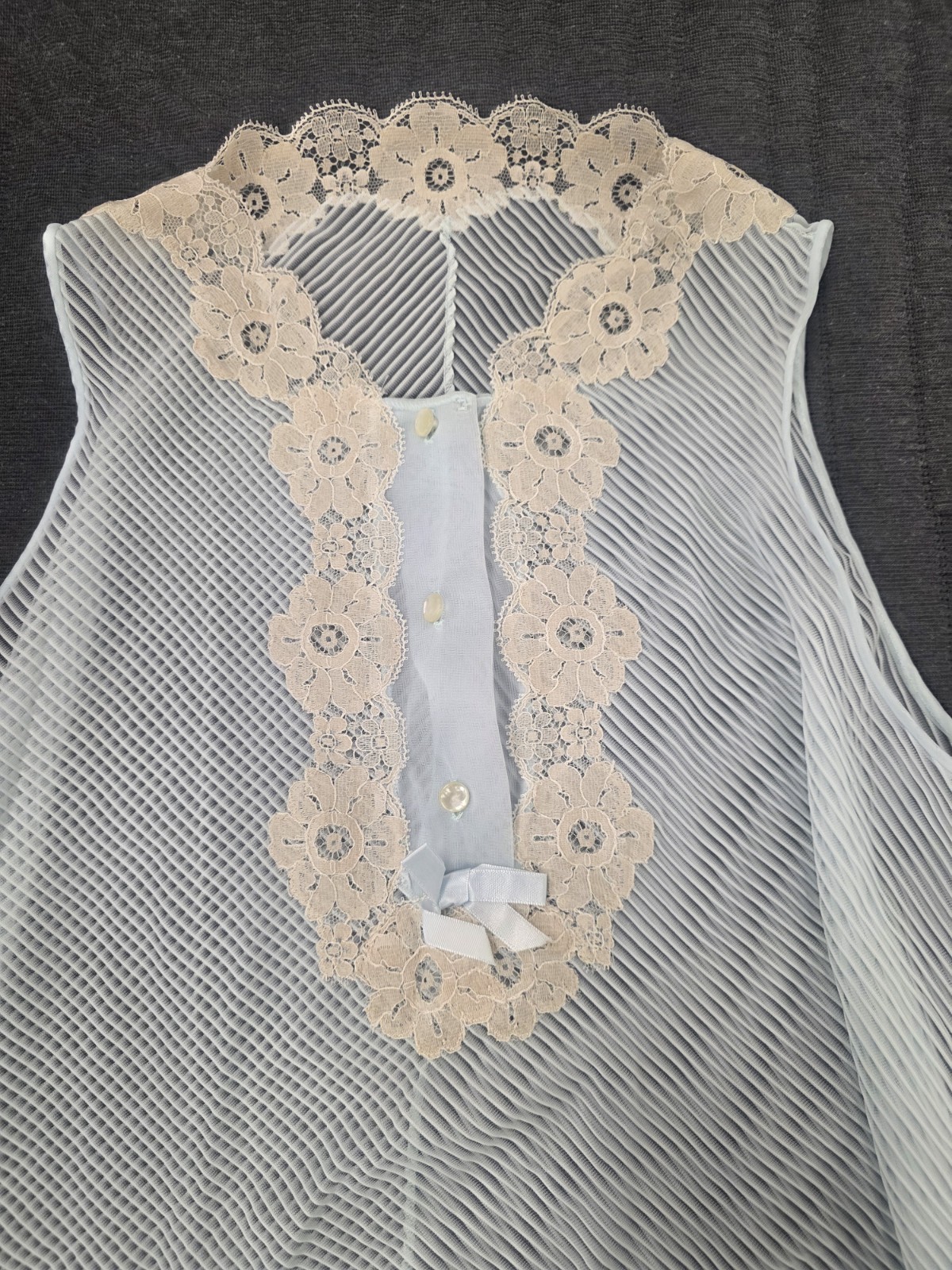 Vtg Goddard Artemis Sheer Chemise Shortie Nightie Babydoll Blue Small Style 6168