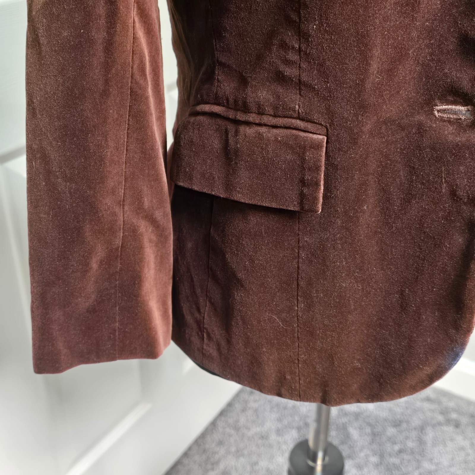 Vintage Prestige of Boston Brown Cotton Velvet Blazer Jacket Women’s Size 8