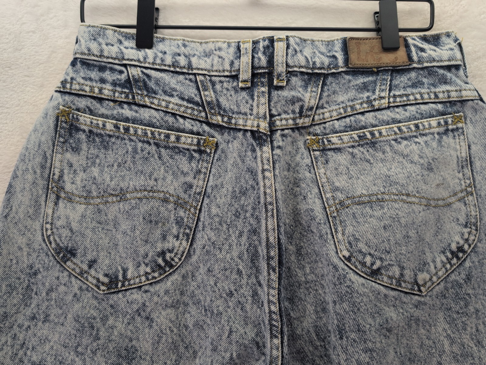 VTG Lee Riders Acid Wash High Waisted Relaxed Fit Tapered Mom Jeans Sz 14 M