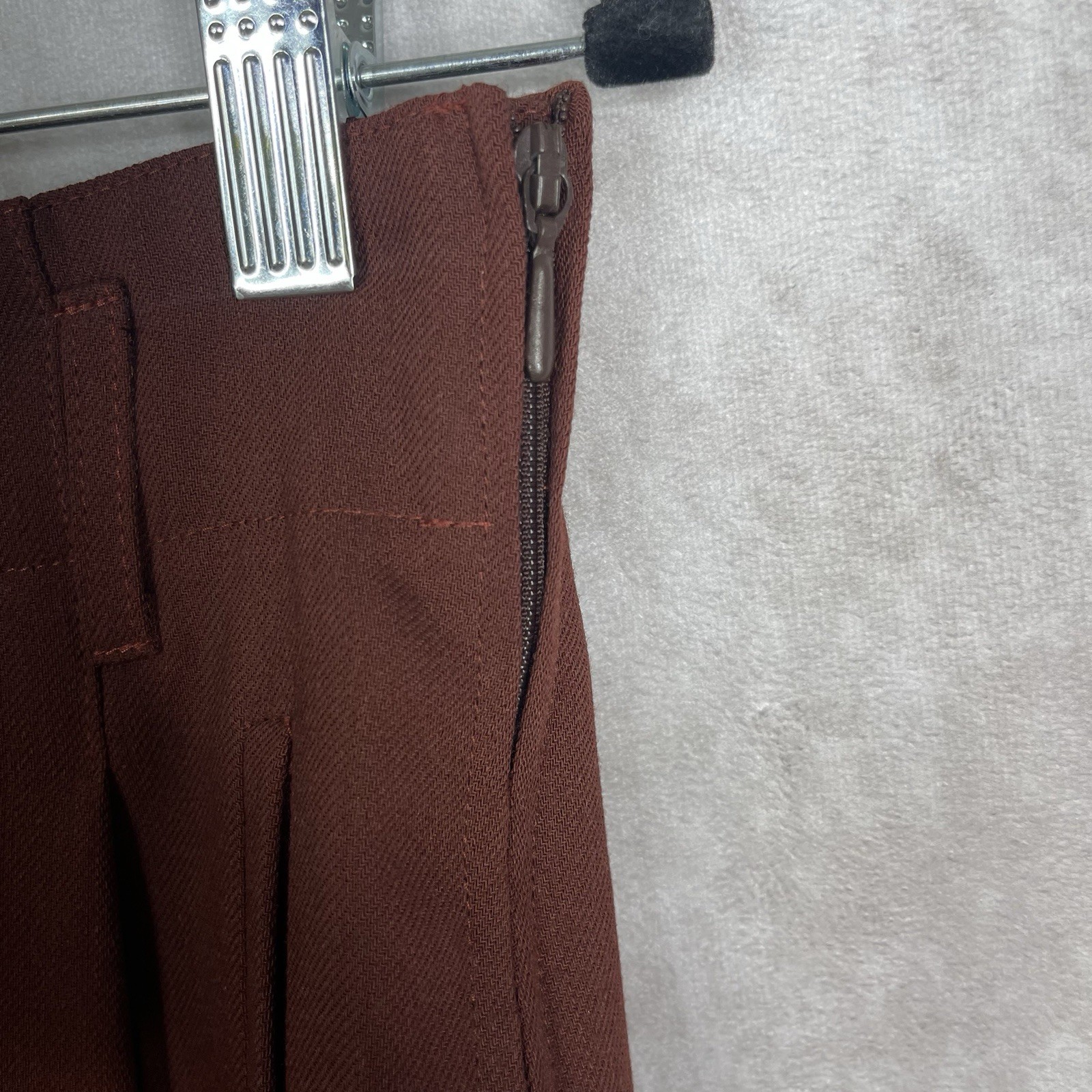 Vintage Seeler High Waist Cuffed Pleated Trousers W. Germany 50’s In Brown 38