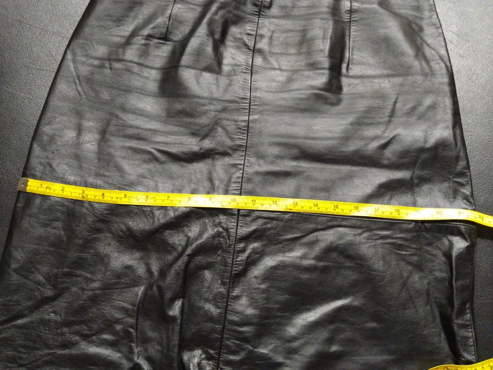 Vintage Northside Fashion Genuine Leather Skirt (Size: 16)