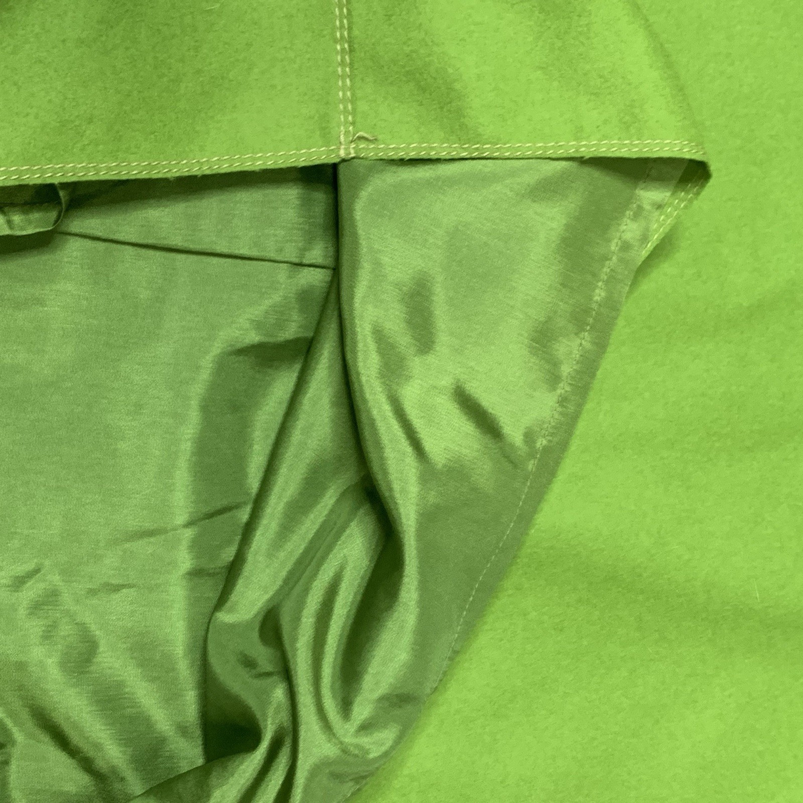 VTG 70s Saint Laurent Rive Gauche YSL Skirt Wool Green Sz FR40 US 8 France Zip