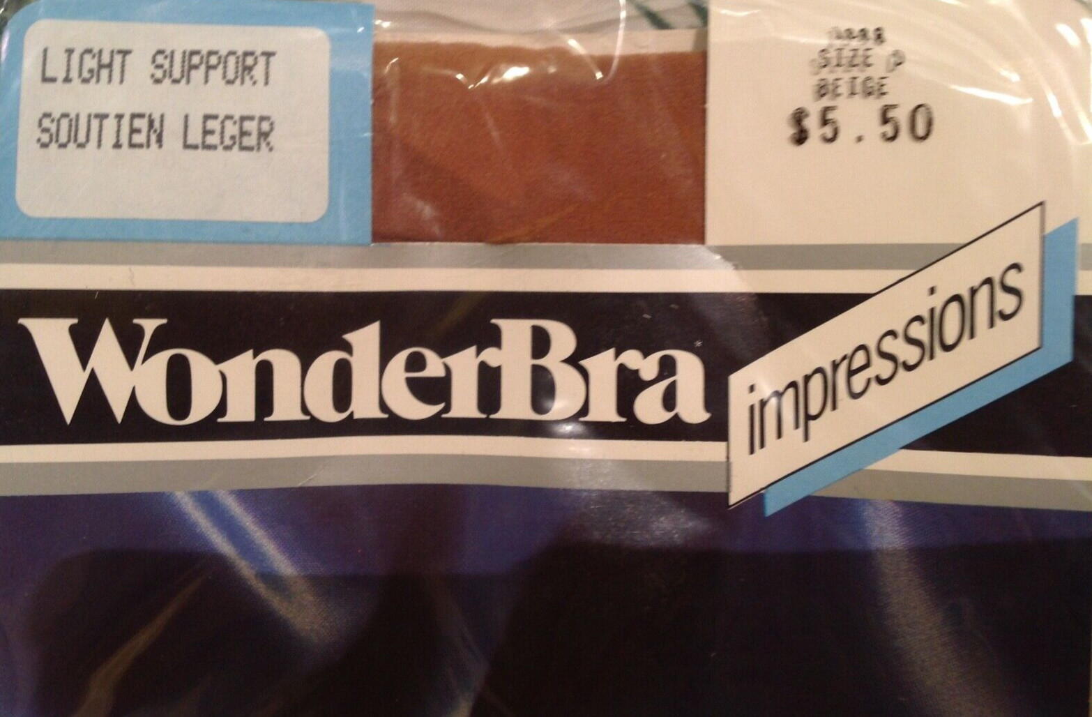 Vintage Pantyhose 2 Pairs All Sheer For 25$ Wonderbra impression beige size D