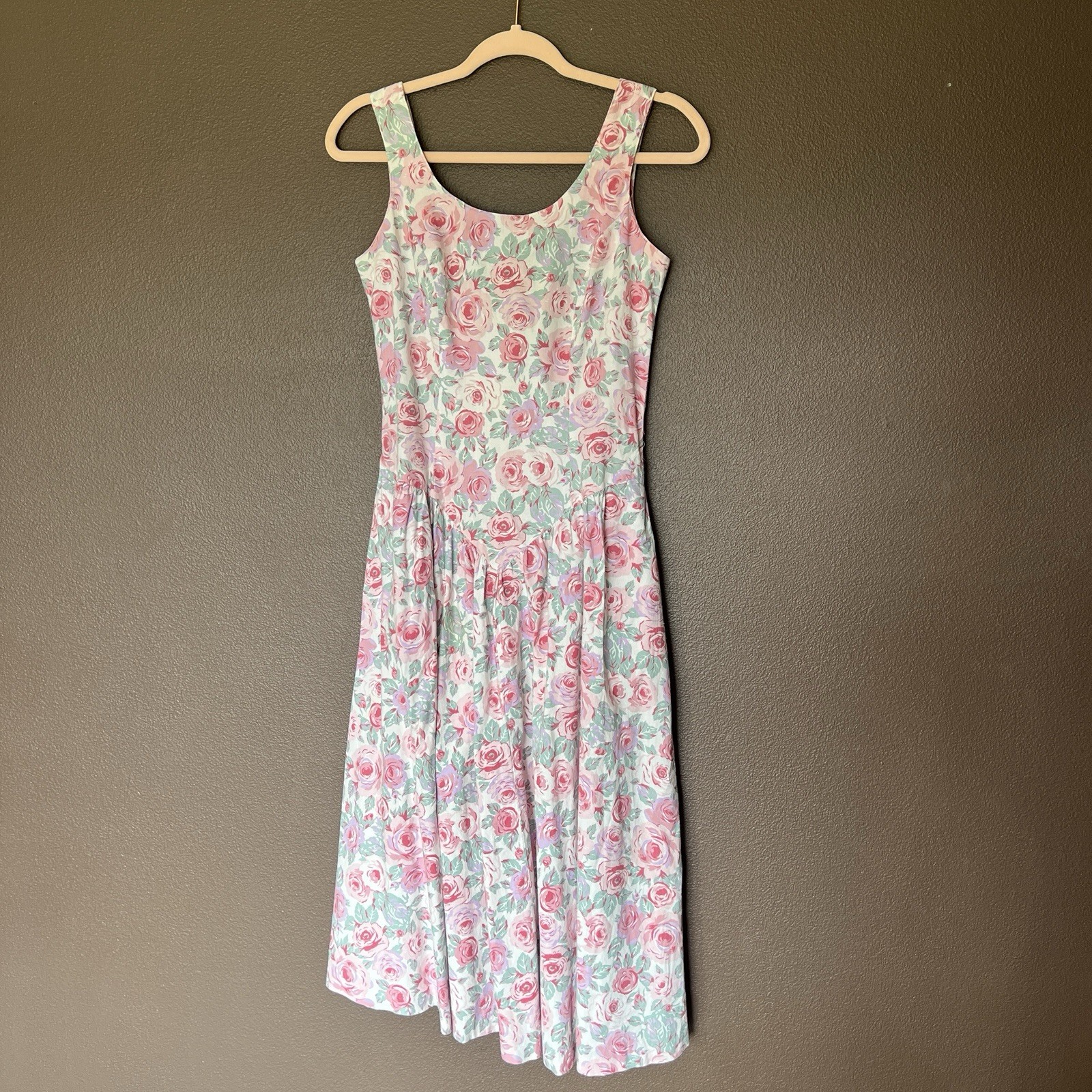 90s Joni Blair Floral Sundress Cottagecore Pastel Romantic