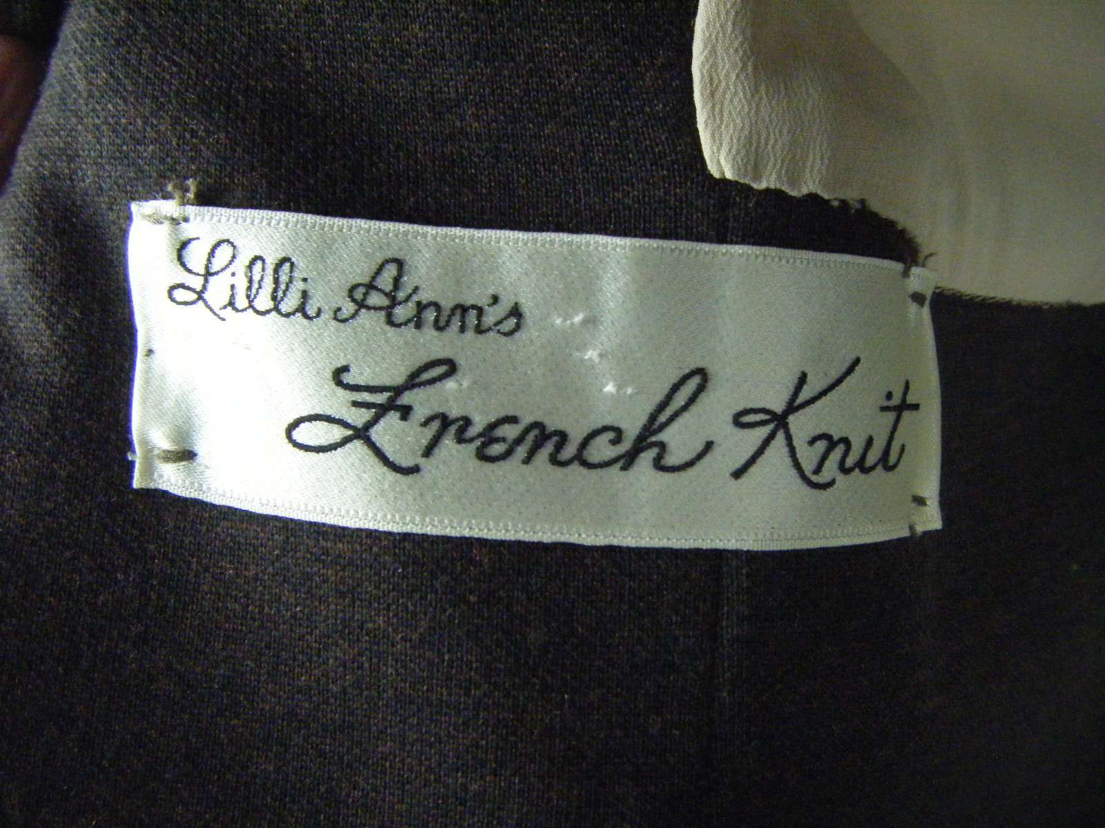 LILLI ANN Vtg 60-70s Beige/Brown Fine Wool Knit Top/Skirt/Jacket-Bust 40/M