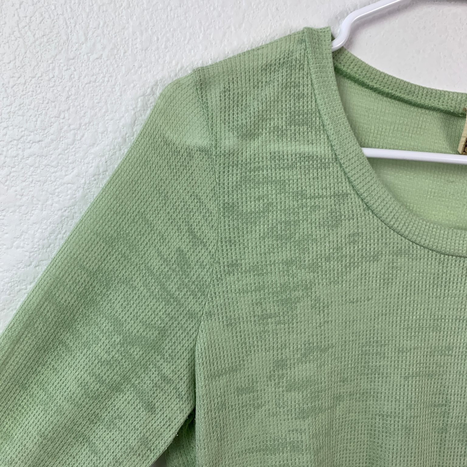 Y2K BKE Thermal Waffle Knit Long Sleeve Shirt Green L Bella Swan Twilight