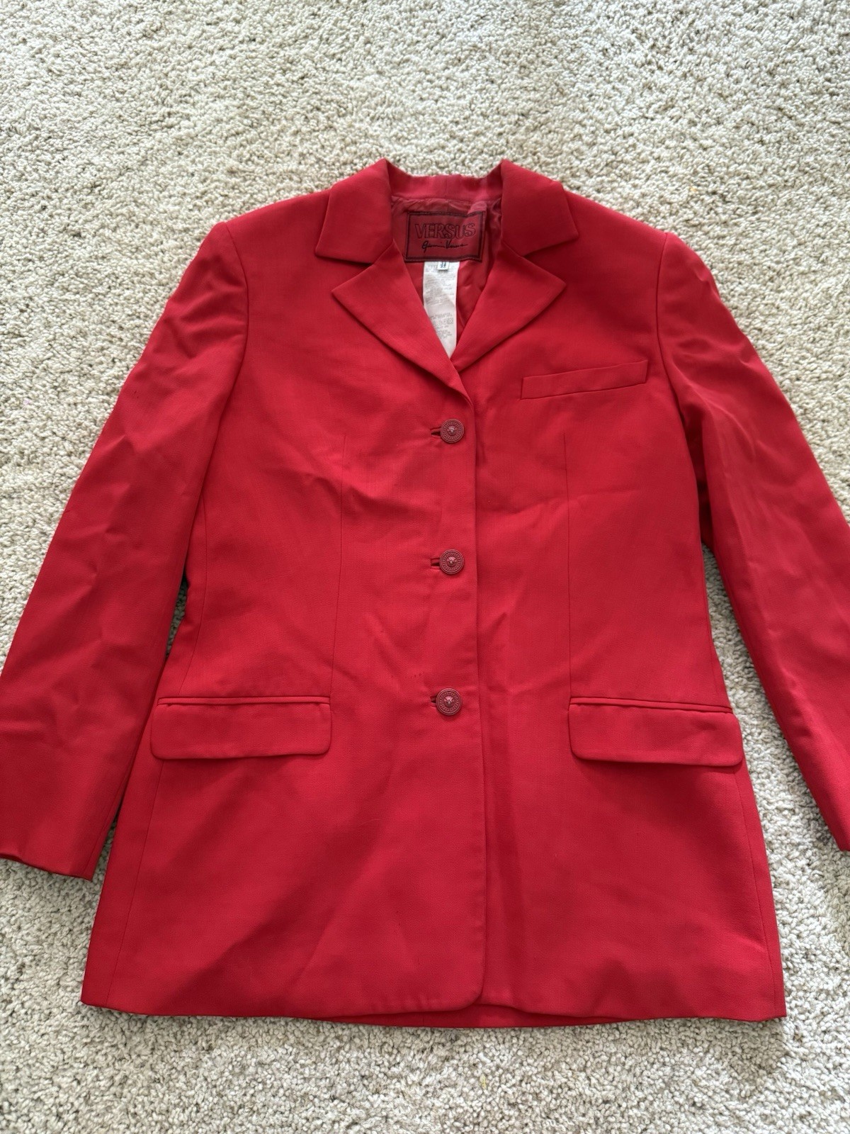 Vintage Versus Gianni Versace Red Blazer Women’s IT 46 / US 12 – Sold as-is