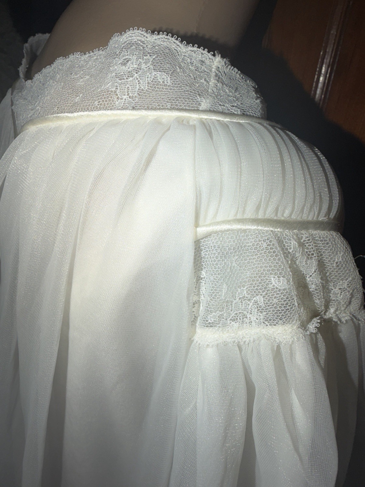Vintage 1950’s Laros Bridal Goddess Empire Waist Peignoir Dressing Gown Robe Set