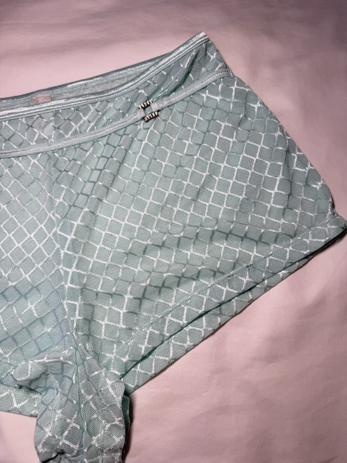 Vintage AVENUE BODY Lace Boyshort Panties Plus Size 14/16 Curvy Y2K Aqua RARE