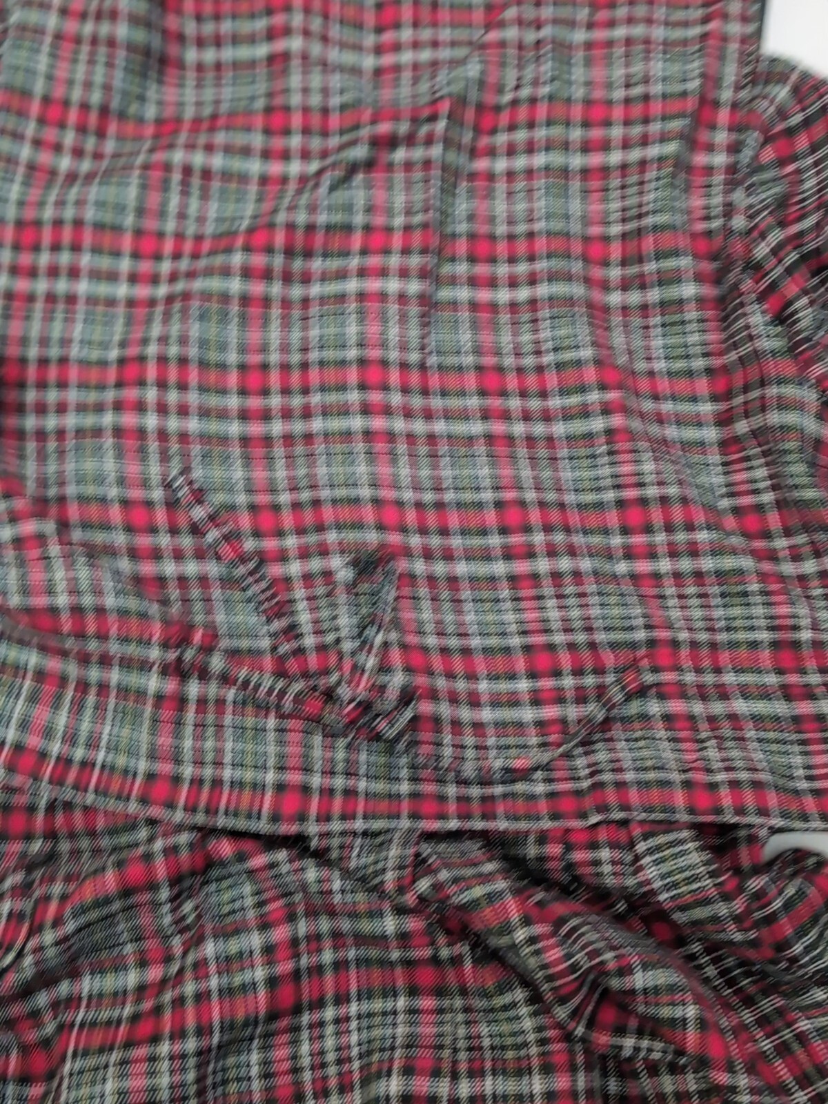 Country Wear Christmas Plaid Vested Long Dress , Vintage Size 12 ,Dry Clean Only