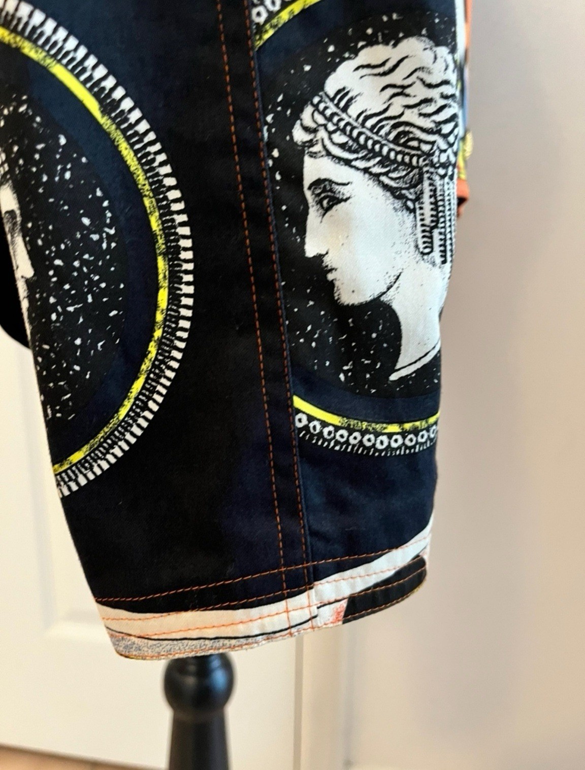 Vintage GIANNI VERSACE Multicolor 100% Cotton Jacket, Made In Italy, Signed