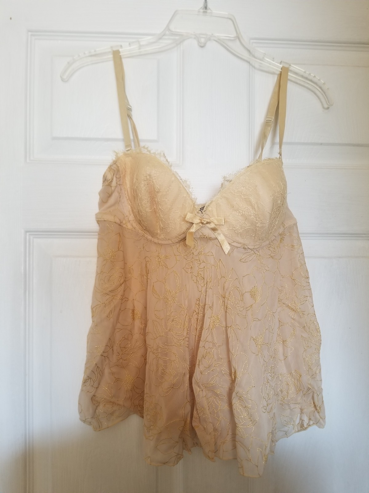 Rampage Intimates Nude Floral Lingerie Size 36B