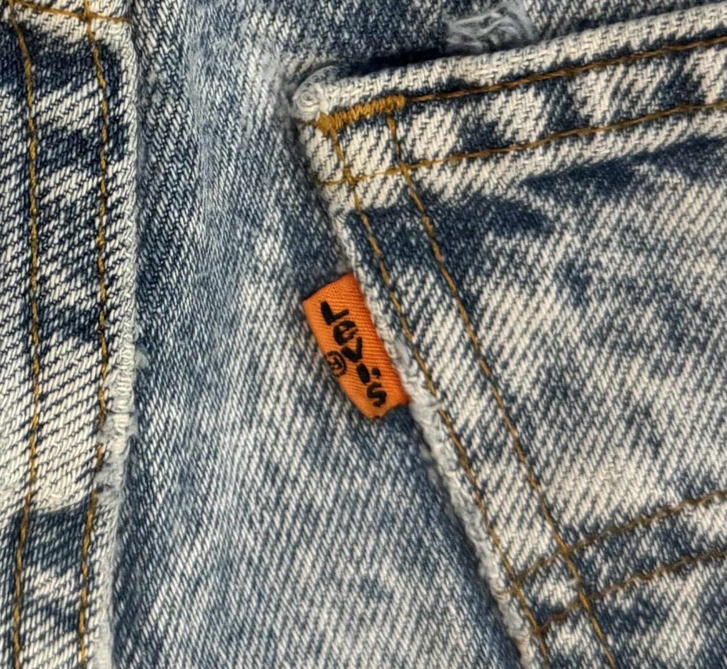 VTG Orange Tab Women’s Levi Jeans Acid Stone Wash 30 X 30 705-0209 Student