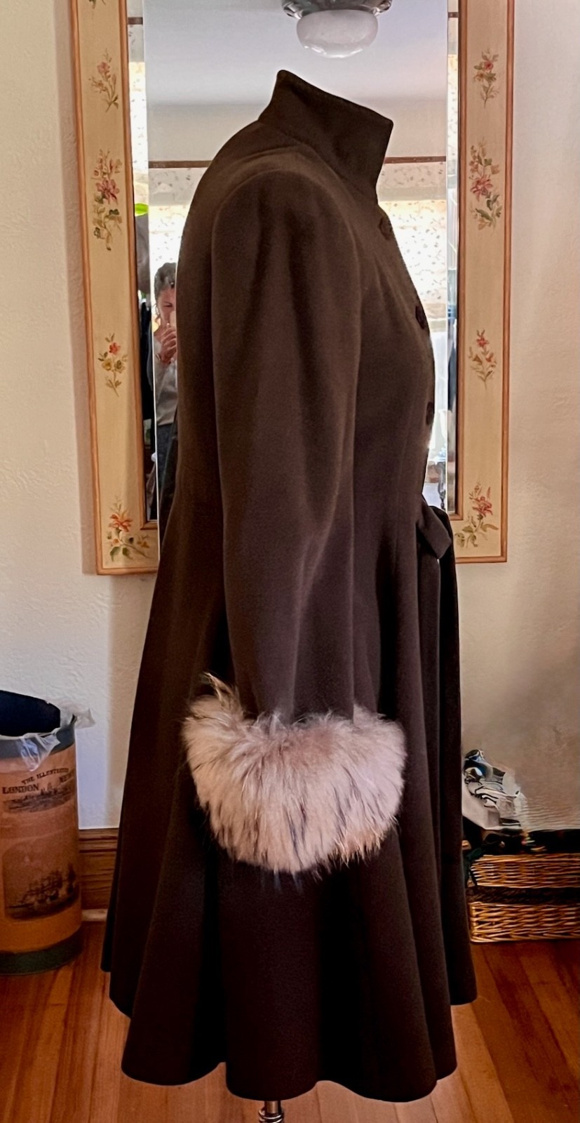 Vintage Giorgio Armani Coat Wool Angora Fur Camel Hair-Made In Italy 38/4