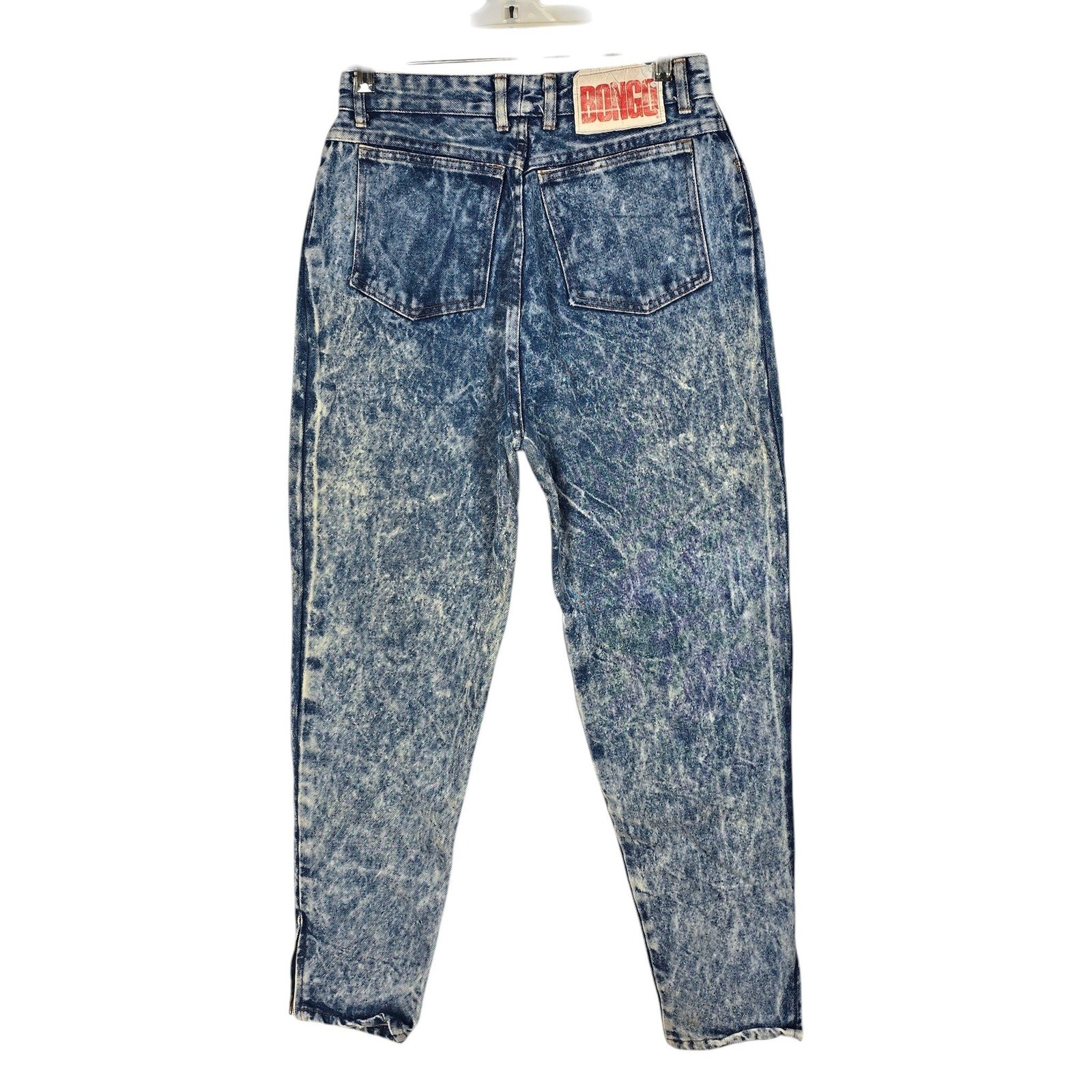 Vintage Bongo Contempo Casuals Acid Wash High Waist Tapered Jeans Womens 13 USA