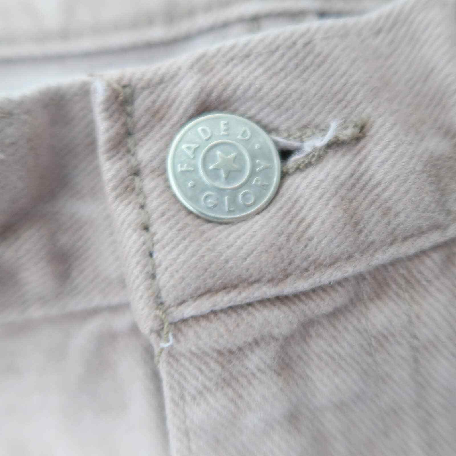 Vintage 90s Faded Glory taupe tan high rise denim mom shorts 12