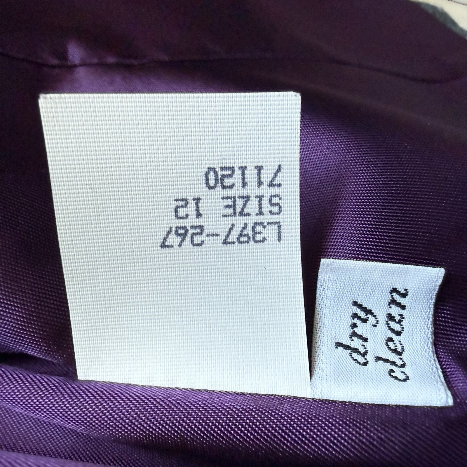 Pendleton Pure Virgin Wool Blazer Size 12 M/L Gray Purple Plaid Single Button