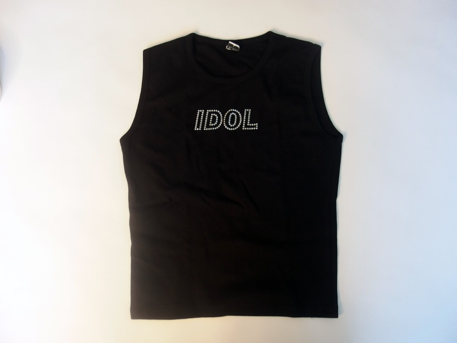 🔥 Vintage Billy Idol Sleeveless T-Shirt L Women’s Black Rhinestone Punk Rock 🔥