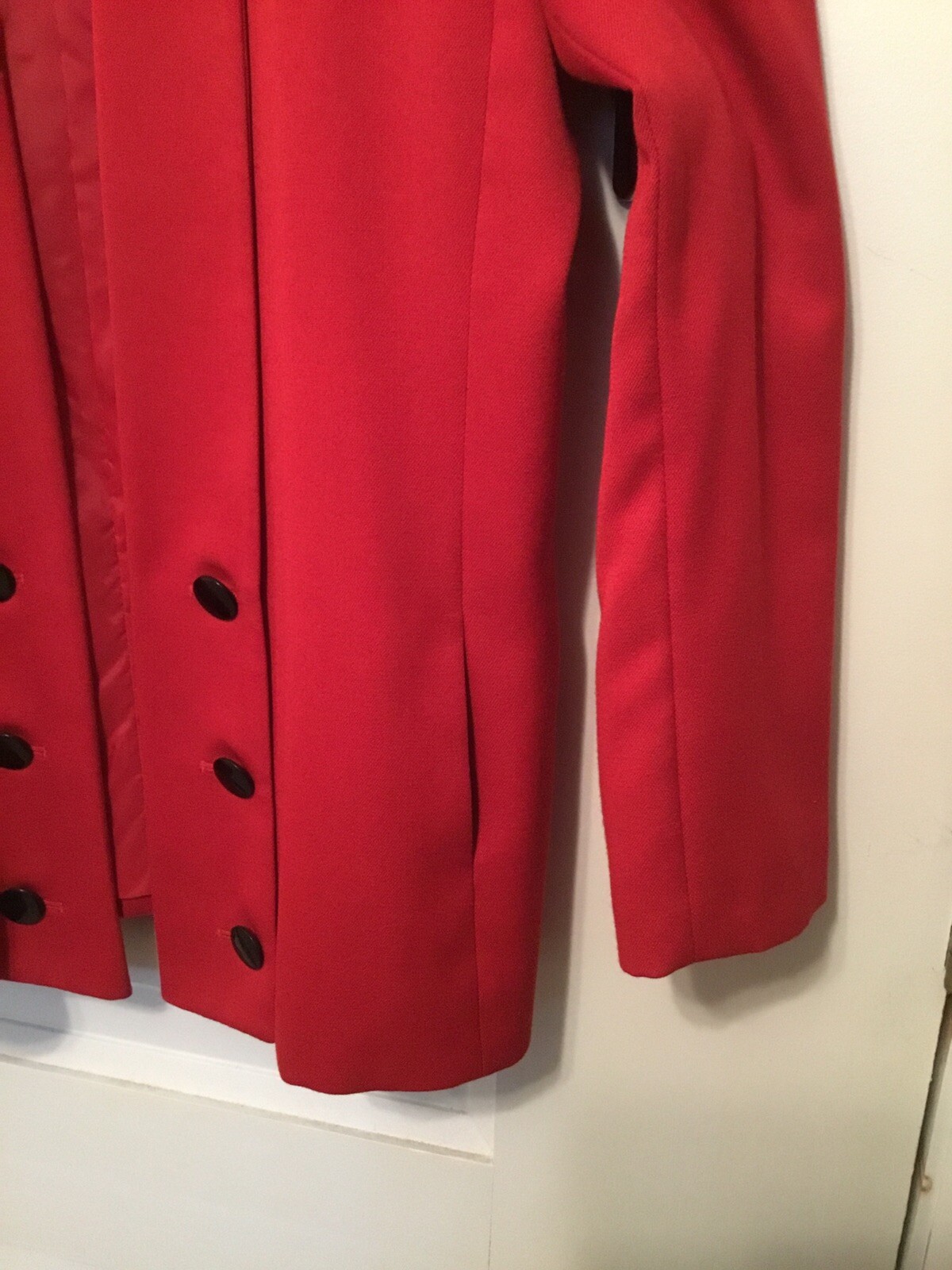 Vintage Women’s Kasper For ASL 2 Piece Long Sleeve Red Jacket Skirt Suit Size 14