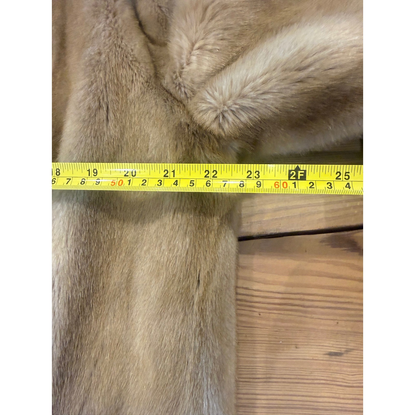 Vintage Russel Taylor Mincara Faux Fur Coat Brown Mid-Length Button Front Jacket