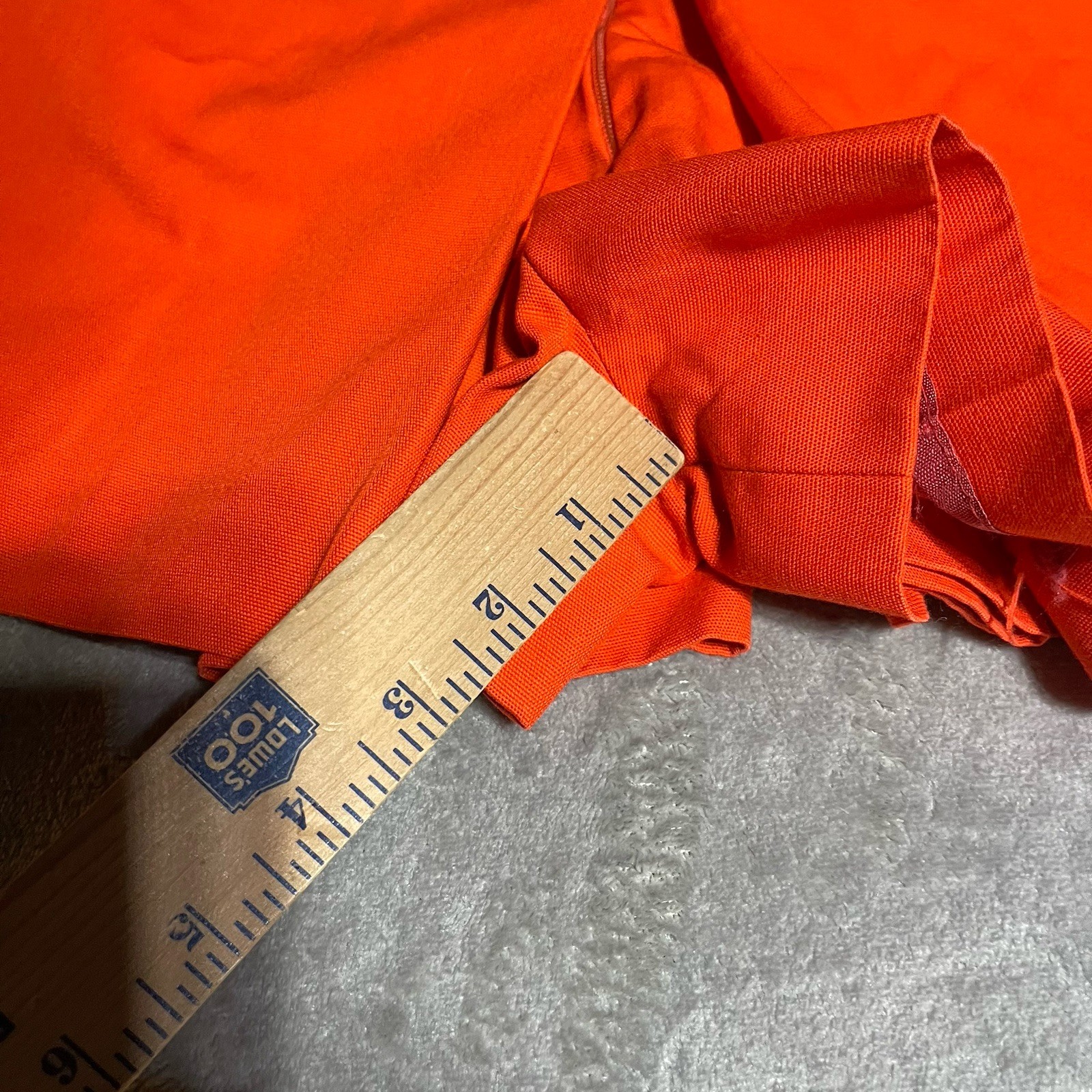 True Vintage 70s Sears Shorts Womens XS Orange Pockets Skort Flaw