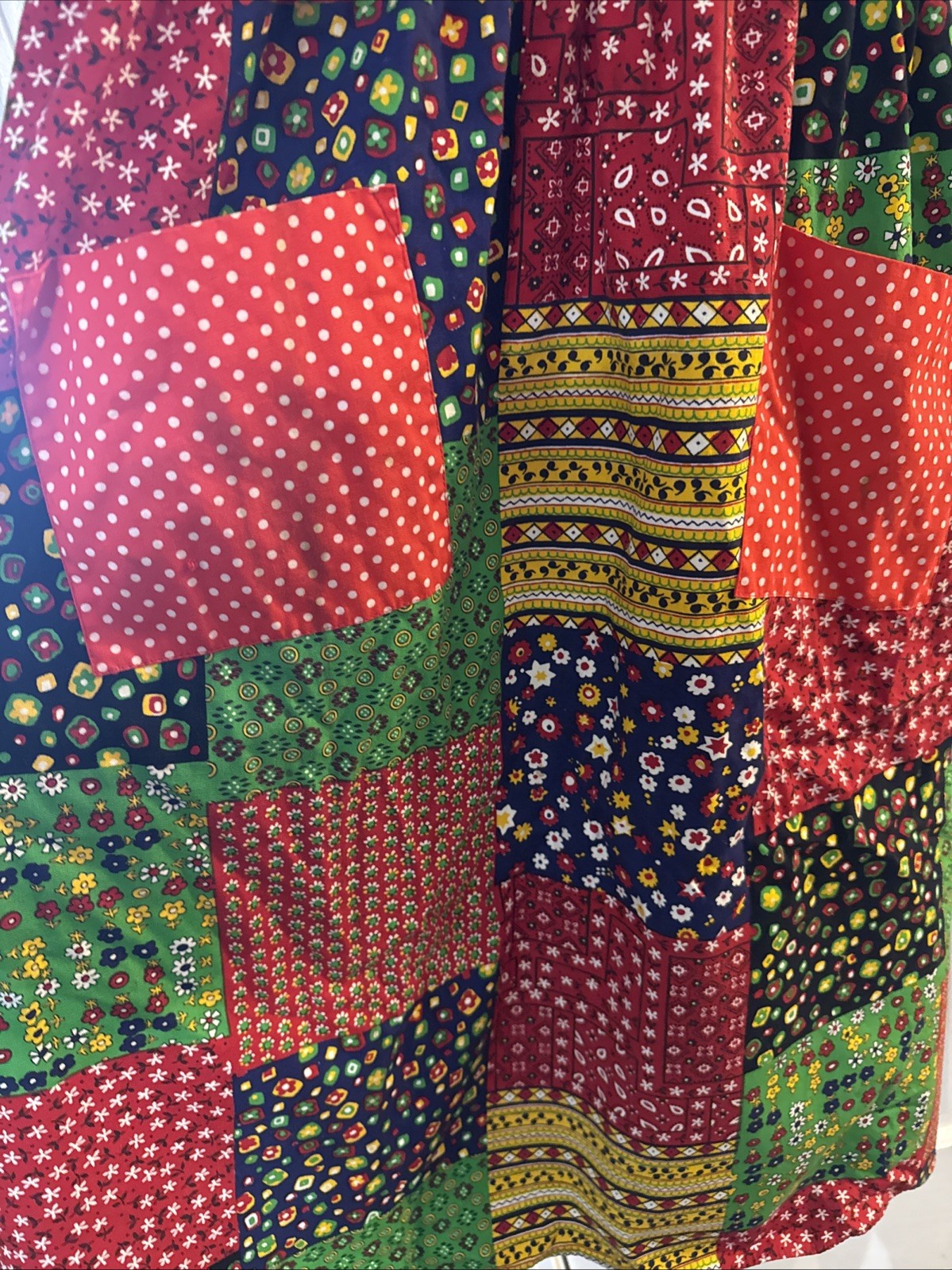 Vintage Design House Patchwork Apron Dress Cotton Japan Prairie Pinafore *Read*