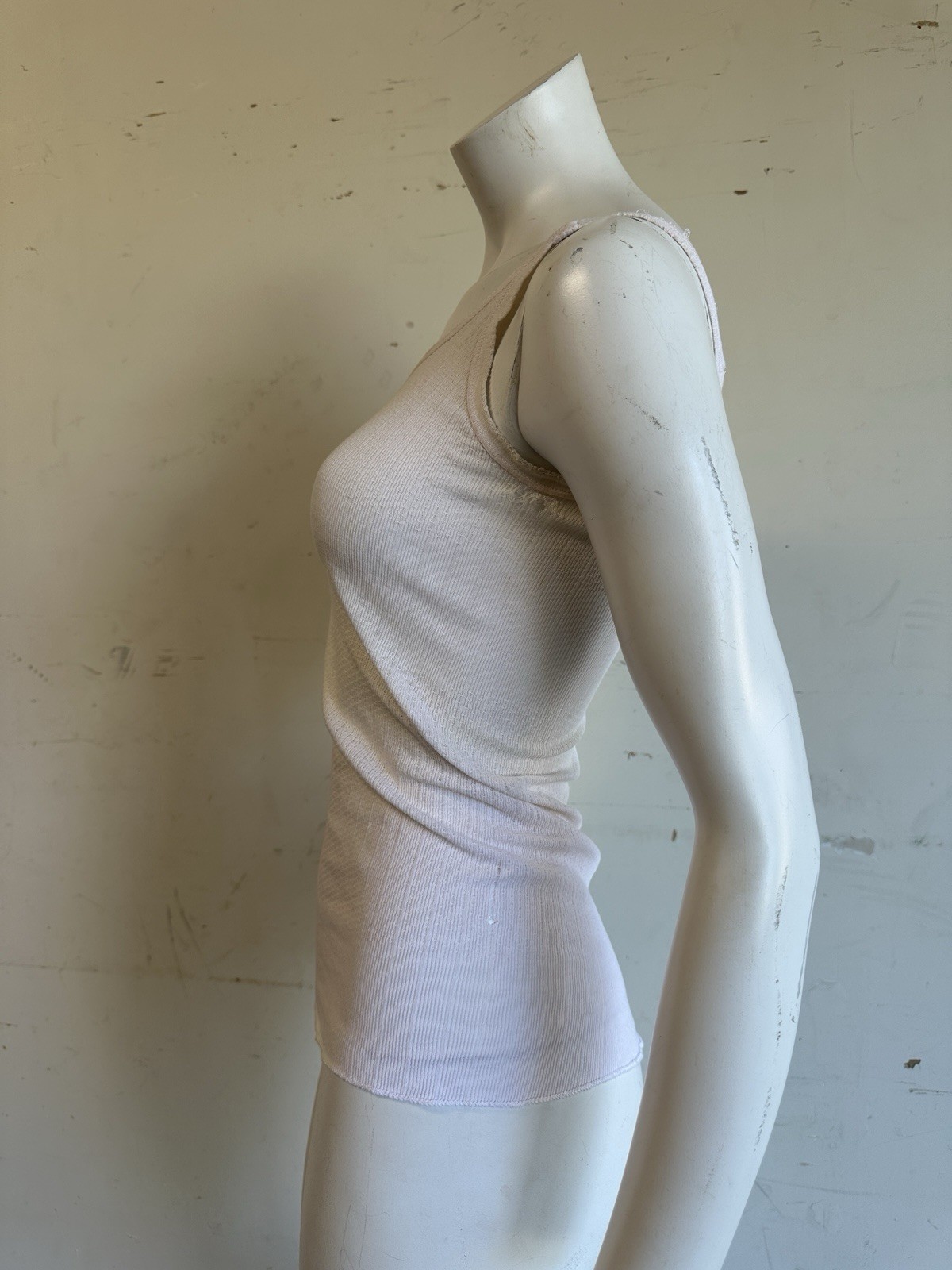1950s Charmode All Cotton Ribbed Tank Camisole Undershirt Vintage 50s 60s