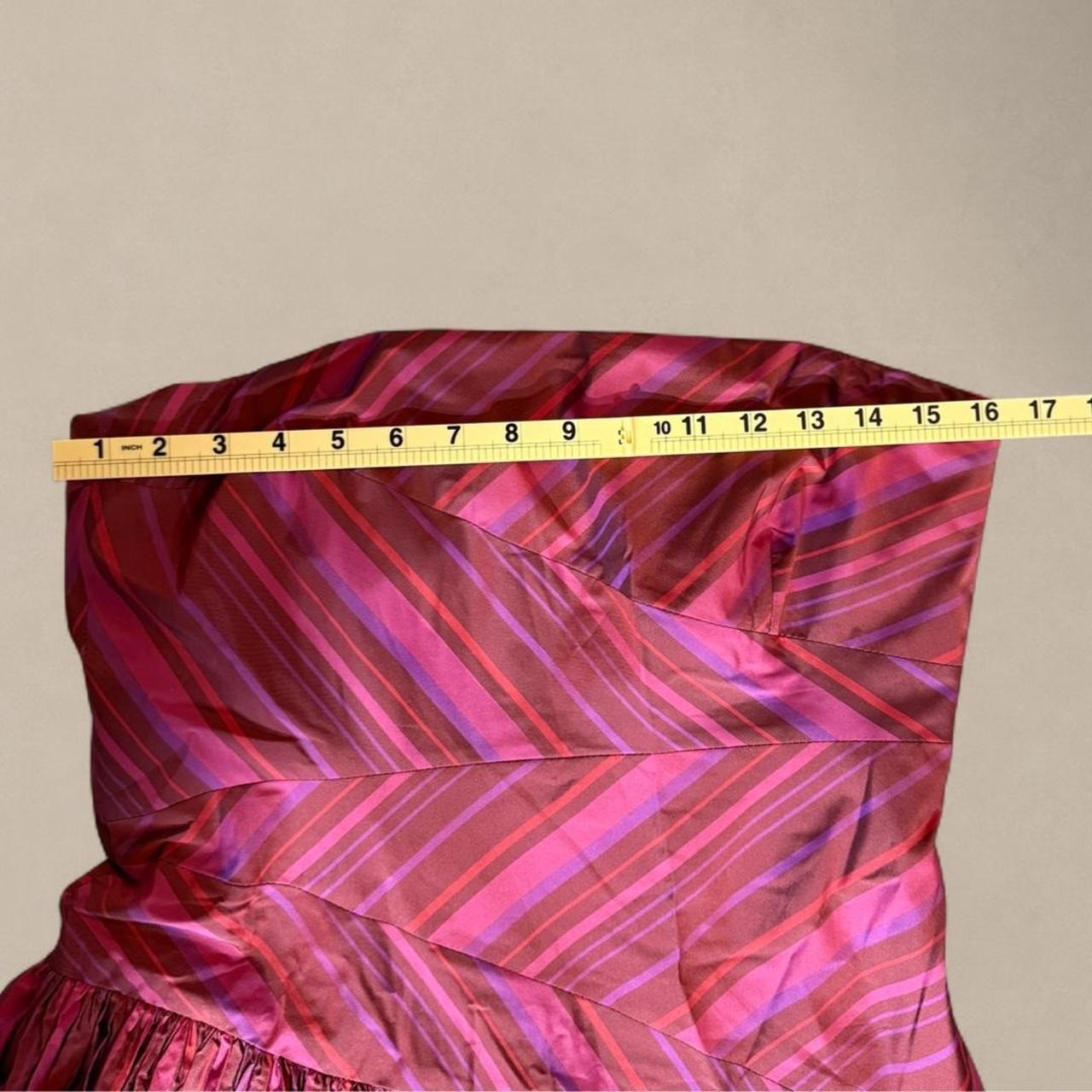 Vintage David Meister Strapless Pink Taffeta Homecoming Dress 12 90s Prom Gown
