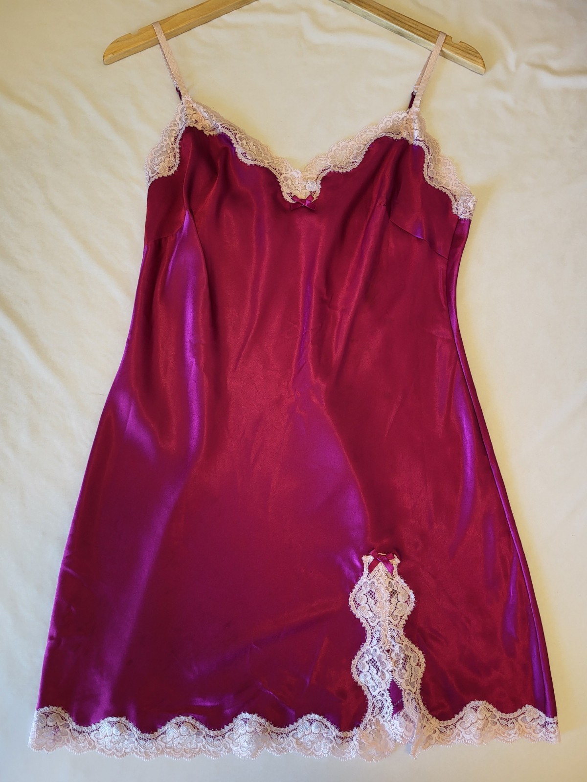 Victoria’s Secret Chemise Slip Dress Hot Pink Magenta Women’s Size Medium Y2K