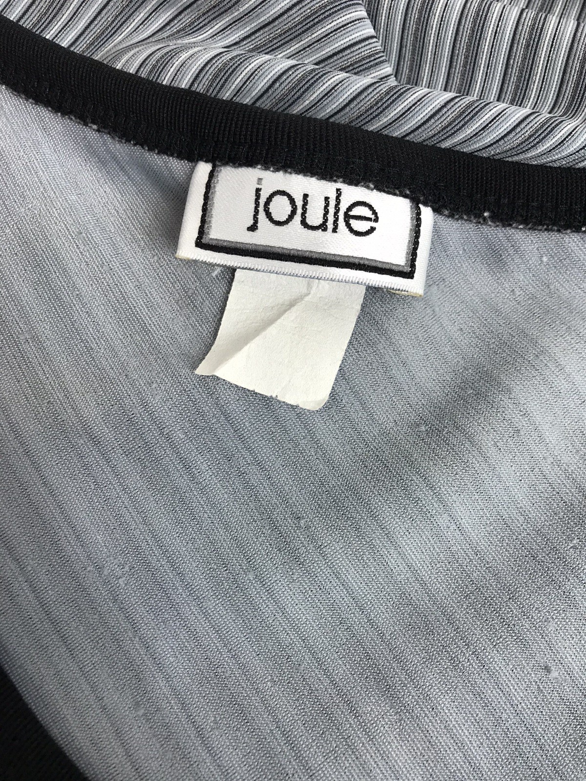 Joule Women’s Vintage 90’s Black Stretch Striped Geo Dress Retro Grunge L