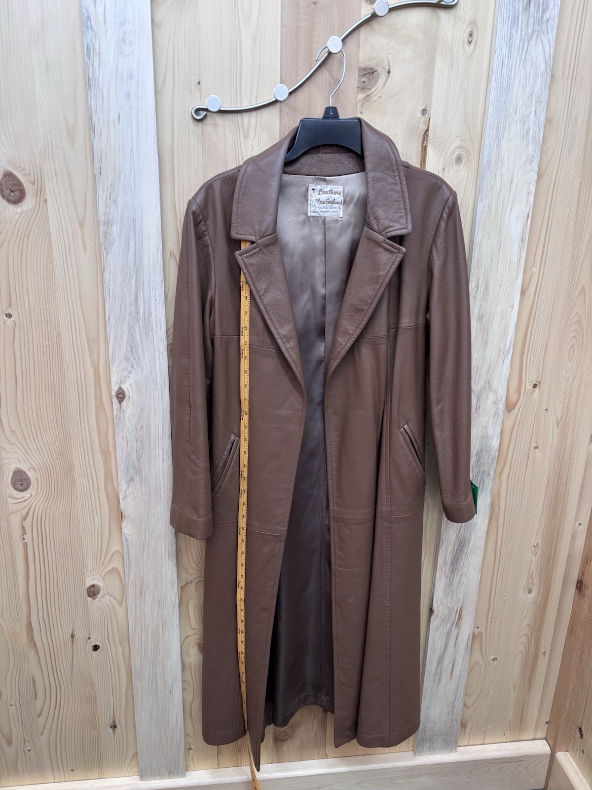 VTG Leathers by New England Sports Wear Co Brown Leather Trench Coat women’s S
