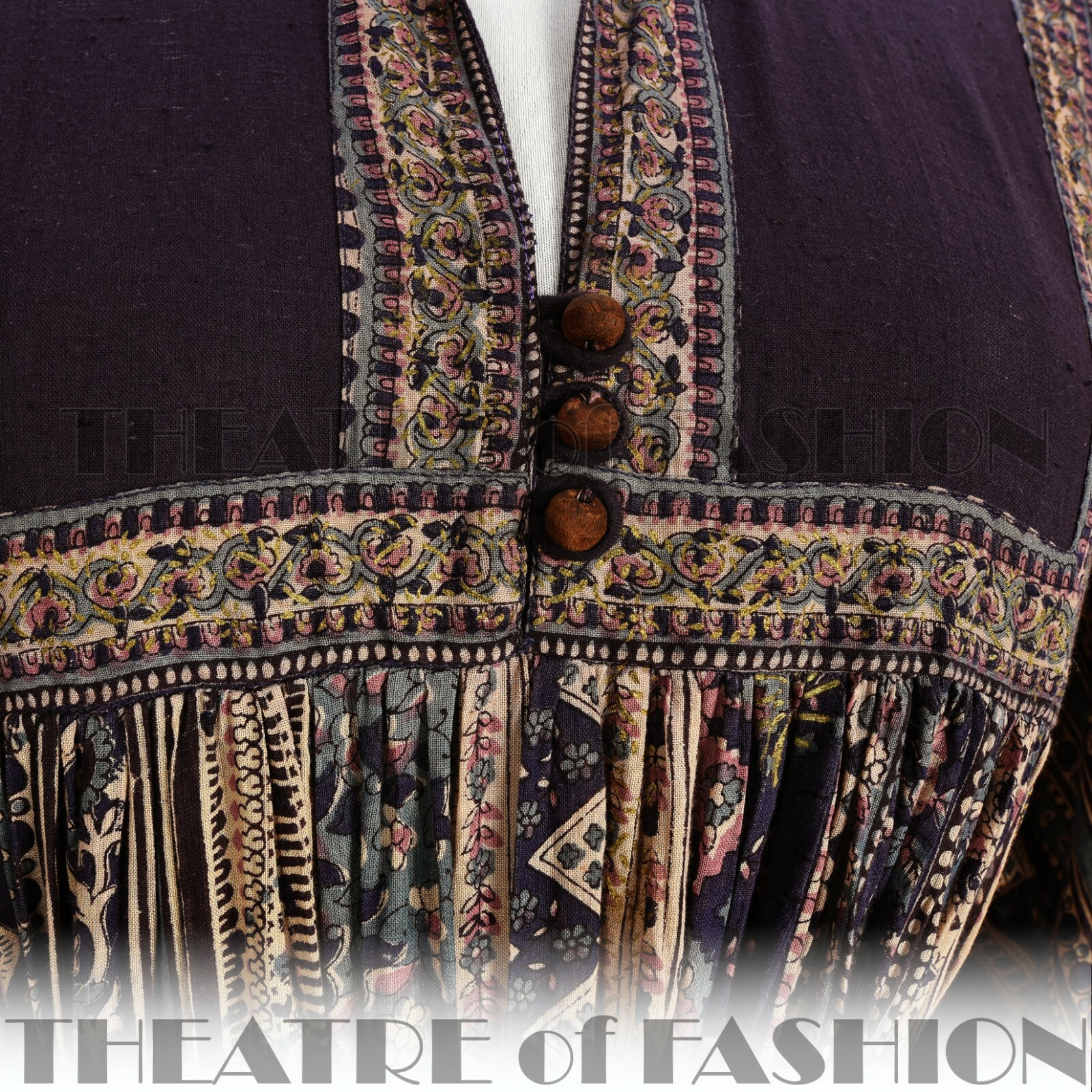 DRESS INDIAN PHOOL WEDDING 70s VINTAGE KAFTAN BOHO HIPPY-LUXE GODDESS M L XL XXL