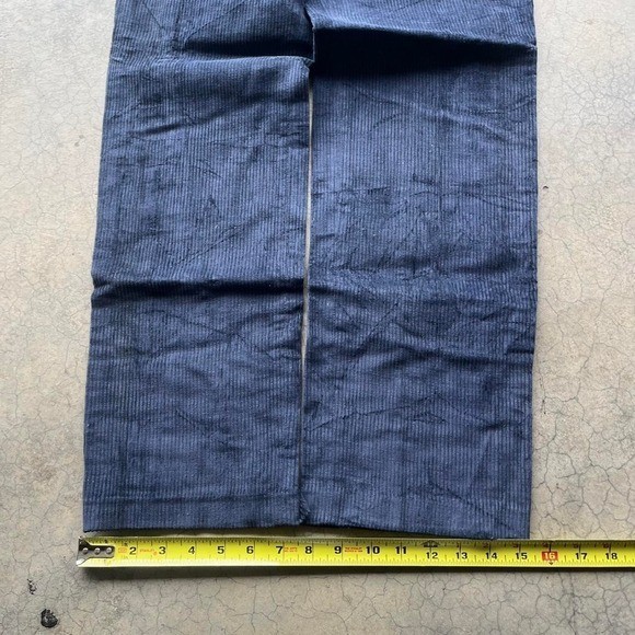 Vintage 70s/80s navy blue corduroy trouser pants Scovill zipper 28″ waist