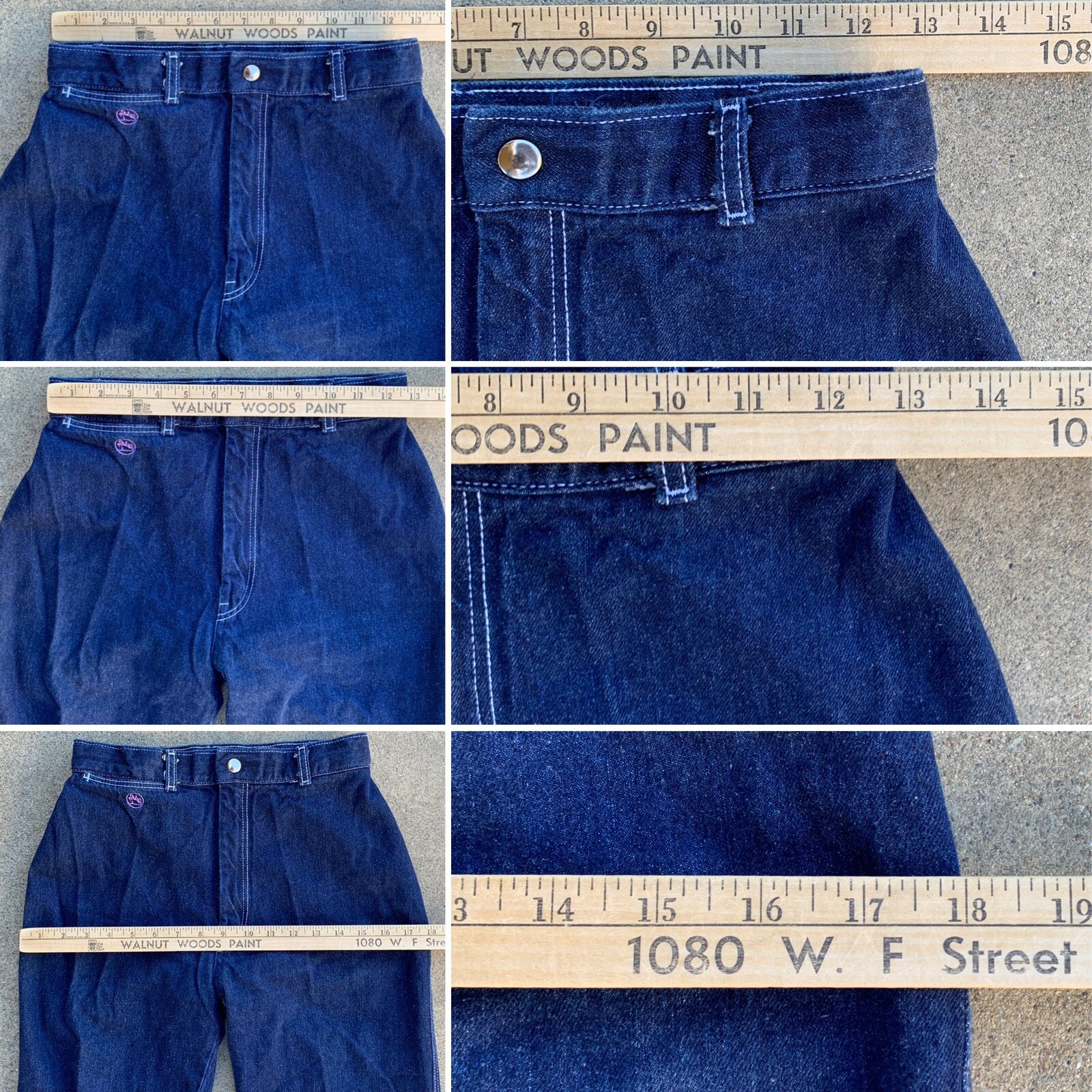 Lord Isaacs High Waist Jeans Talon Zip Embroidered Western Pockets 70s 80s Vtg