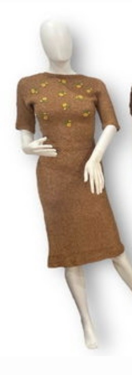 Vintage 1970’s Crochet Floral Embroidered Dress