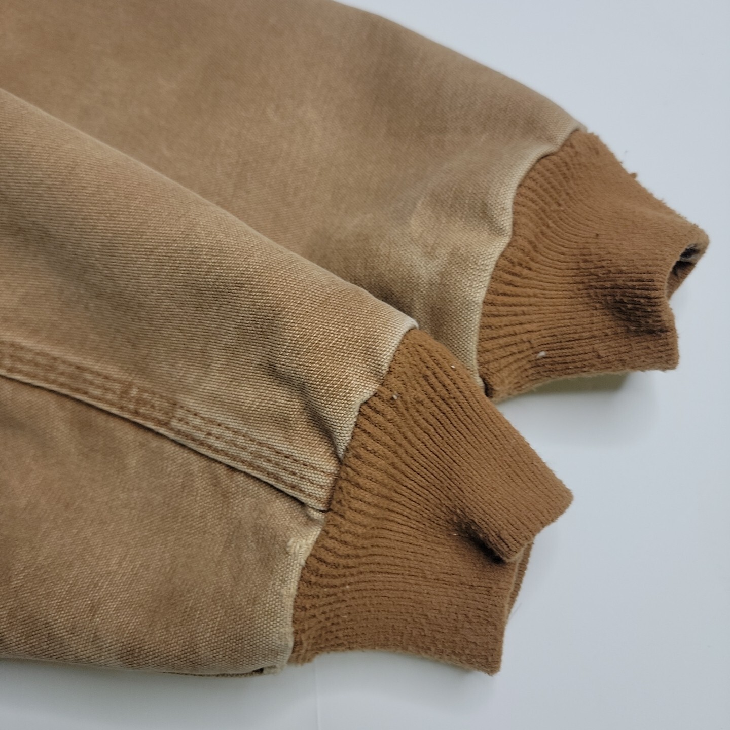 Carhartt For Women Large Tan Brown Hooded Jacket Distressed Worn Vintage Vtg