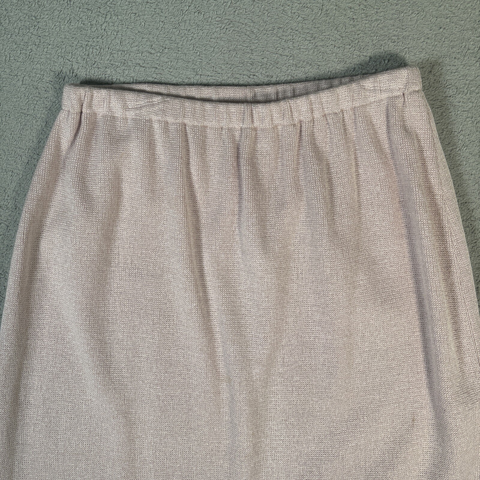 Vintage Philippe Marques Petites Pink Knit Pencil Skirt Elastic Waist
