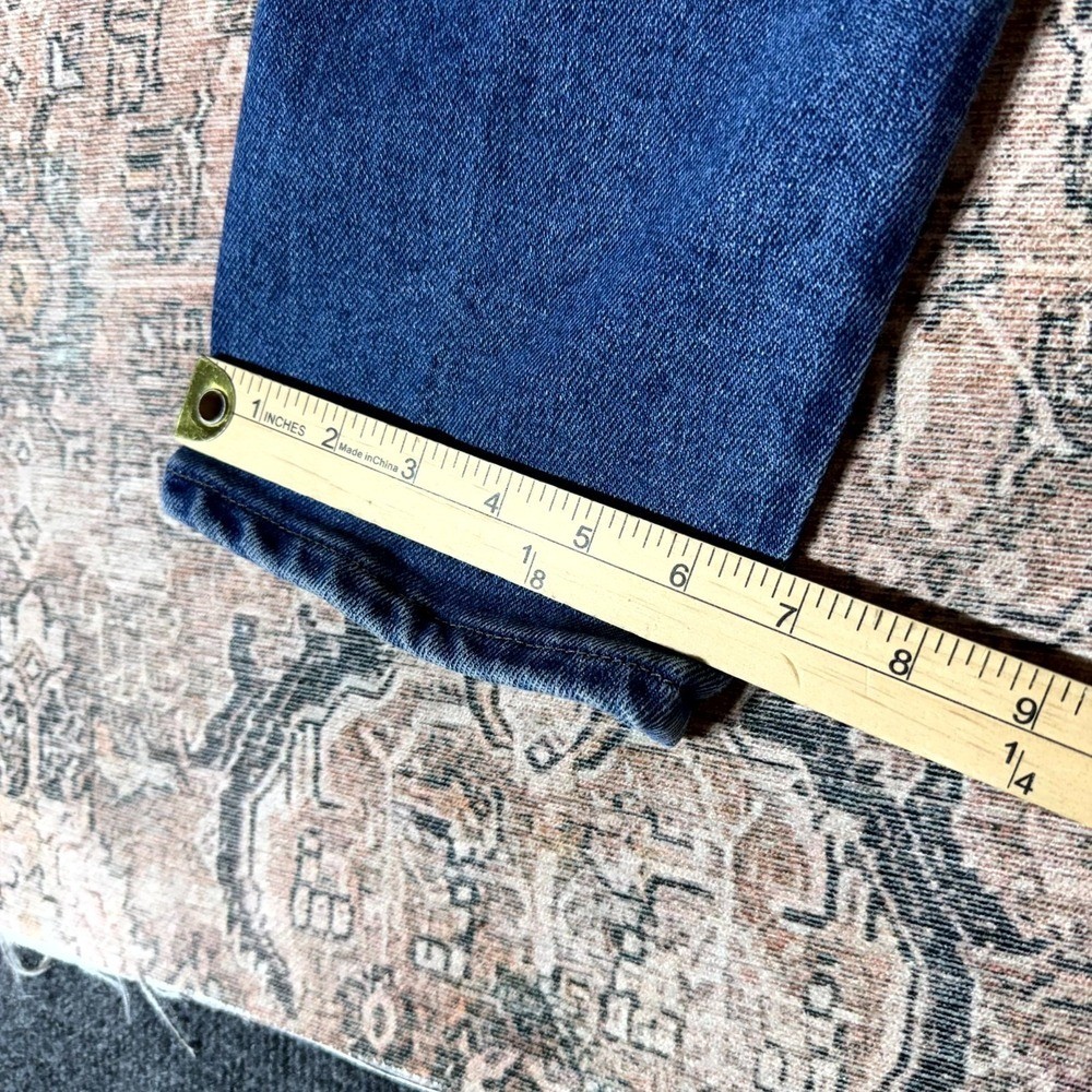 Vintage Lee Jeans Women’s 31×31 Blue Cotton Denim Mom Tapered Leg Faded Workwear