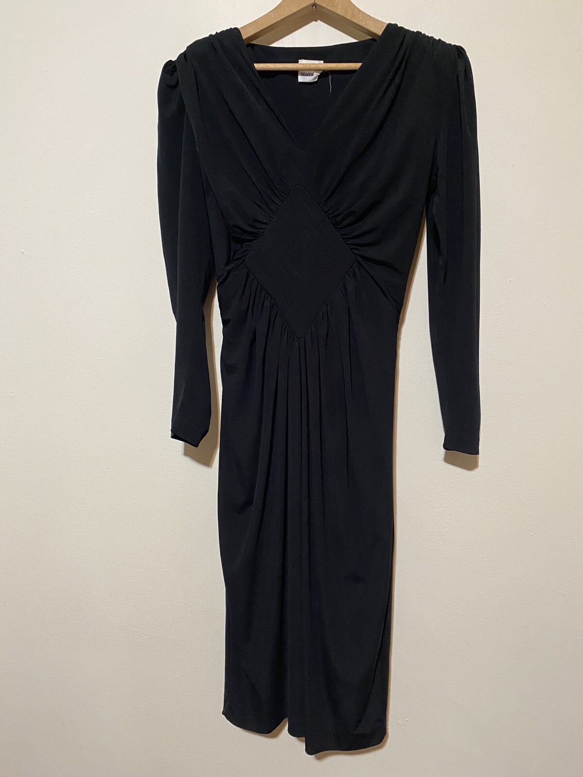 vintage little black dress nye holiday draped aesthetic 70s 80s 90s