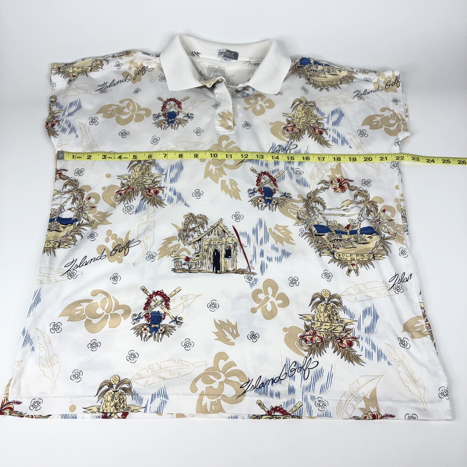 Vintage Hana Sport Women’s Large Golf Polo Shirt Island Golf Caddy Shack